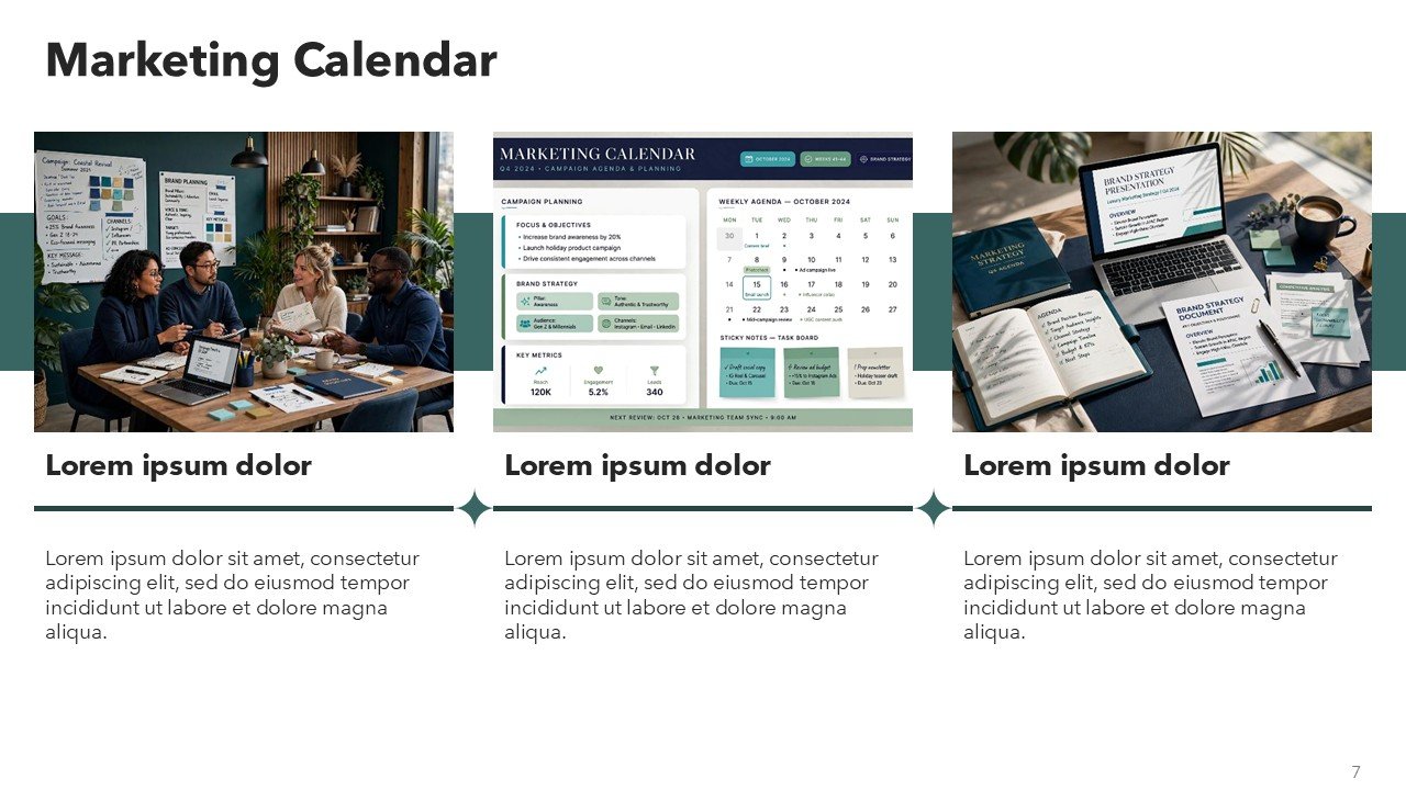 Free Daintree color Marketing Agenda Presentation PowerPoint and Google Slides
