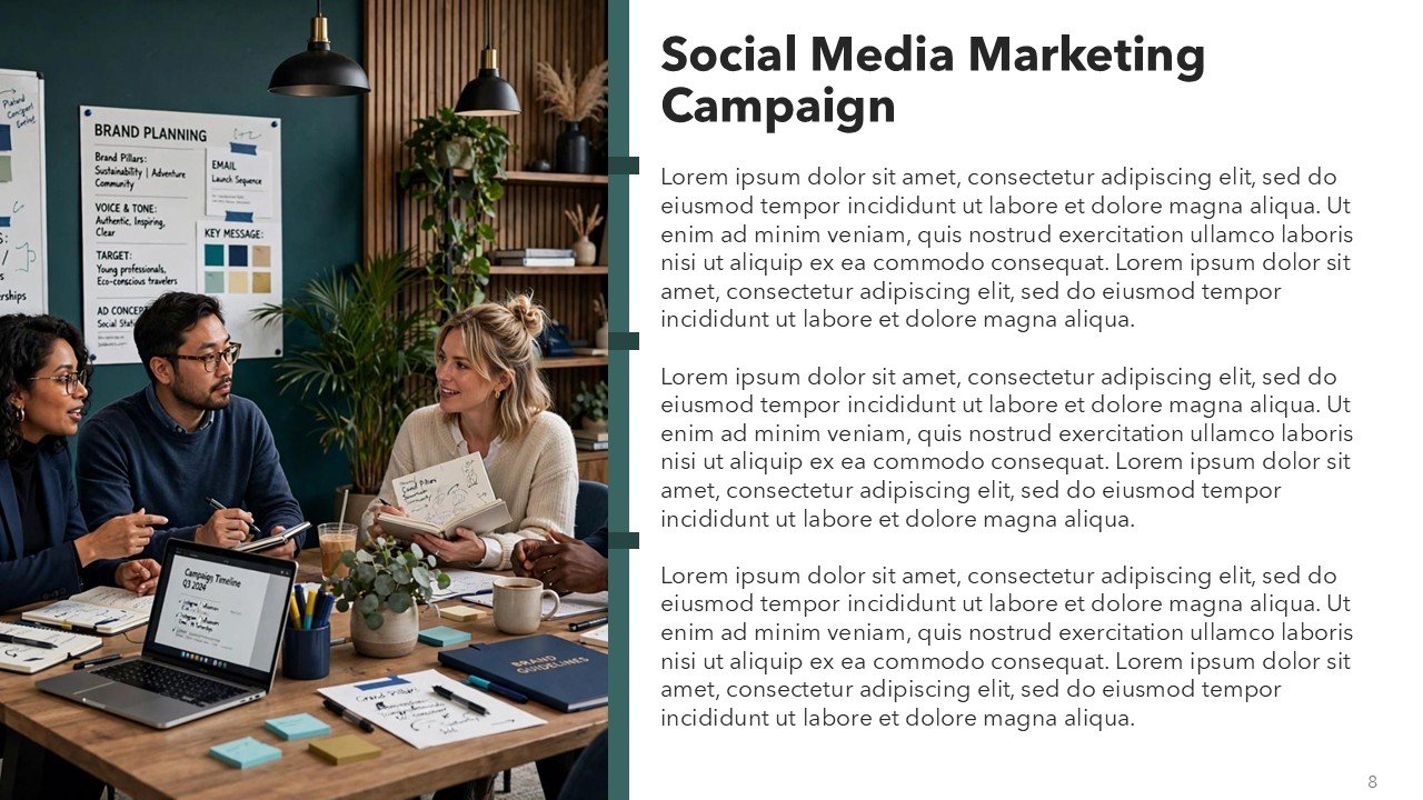 Free Daintree color Marketing Agenda Presentation PowerPoint and Google Slides