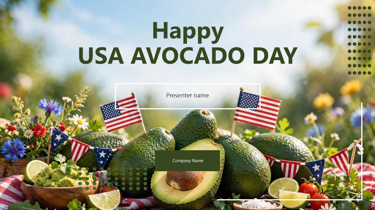 Free Happy USA Avocado Day November PowerPoint Templates and Google Slides (1)