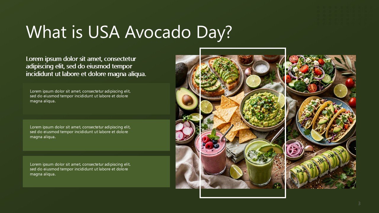 Free Happy USA Avocado Day November PowerPoint Templates and Google Slides