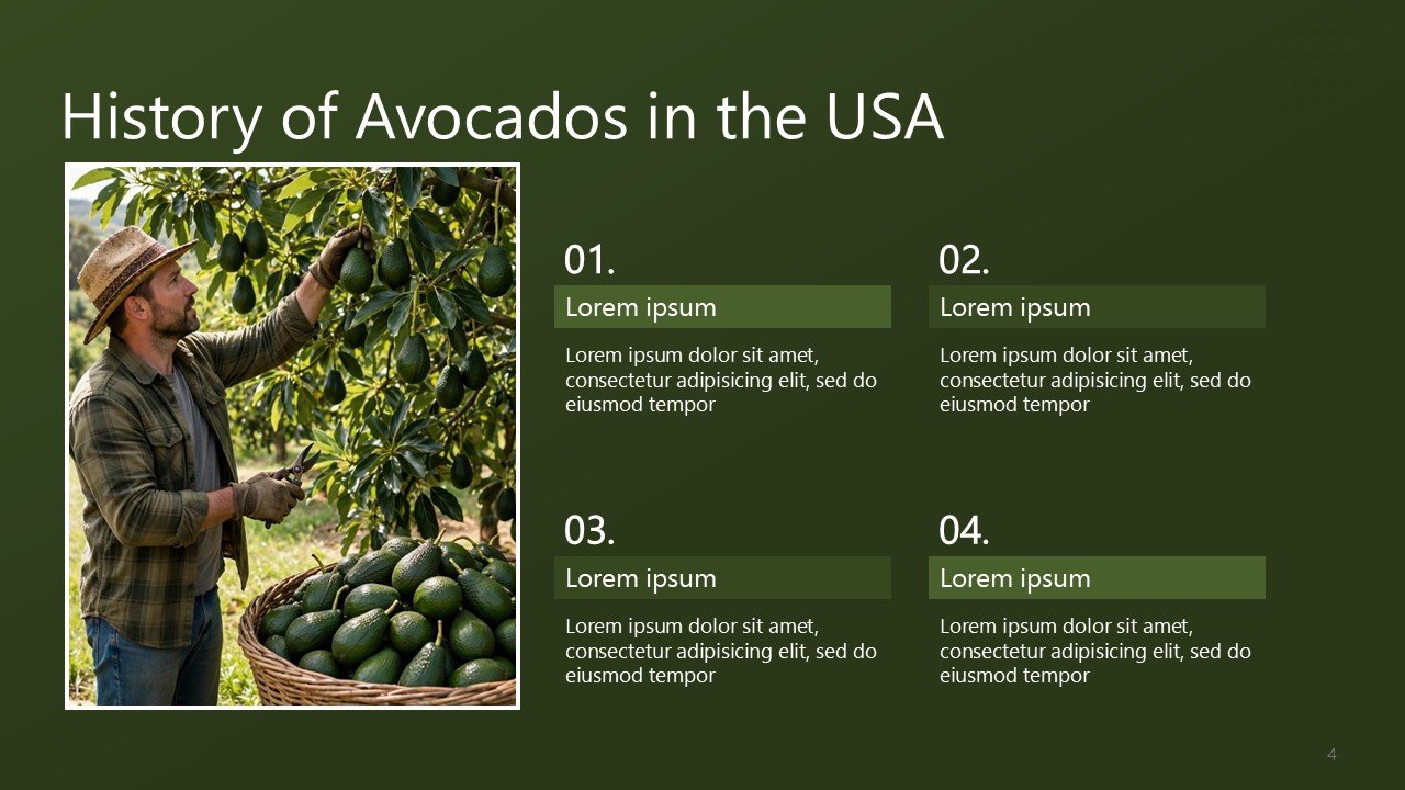 Free Happy USA Avocado Day November PowerPoint Templates and Google Slides