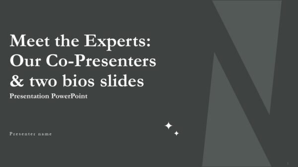 Free Olive Black PowerPoint Two Bios Slides and Google Slides