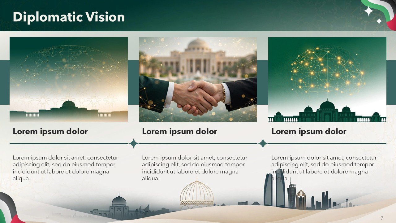 Free UAE Ambassador Templete Presentation PowerPoint and Google Slides