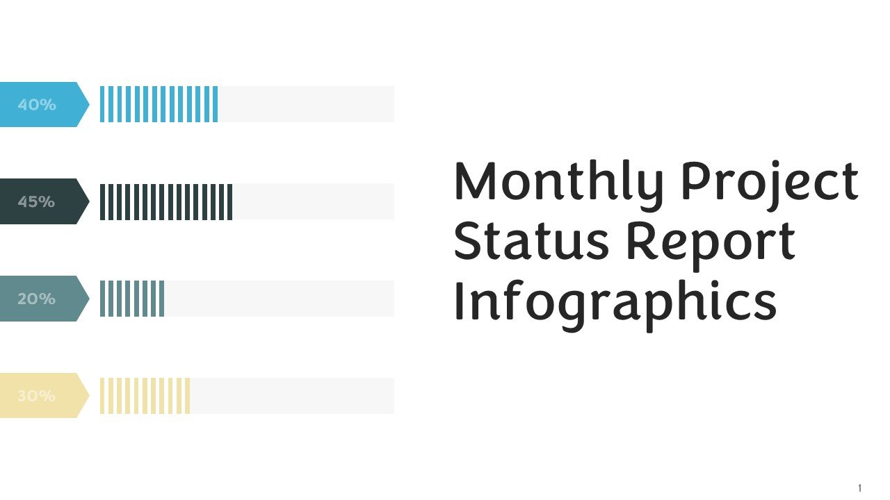 Monthly Project Status Report Infographics PPT and Google Slides