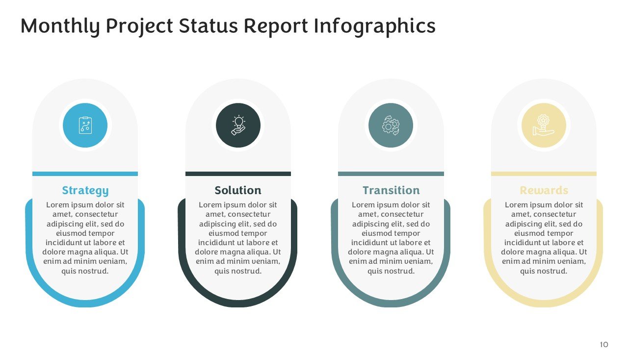Monthly Project Status Report Infographics PPT and Google Slides