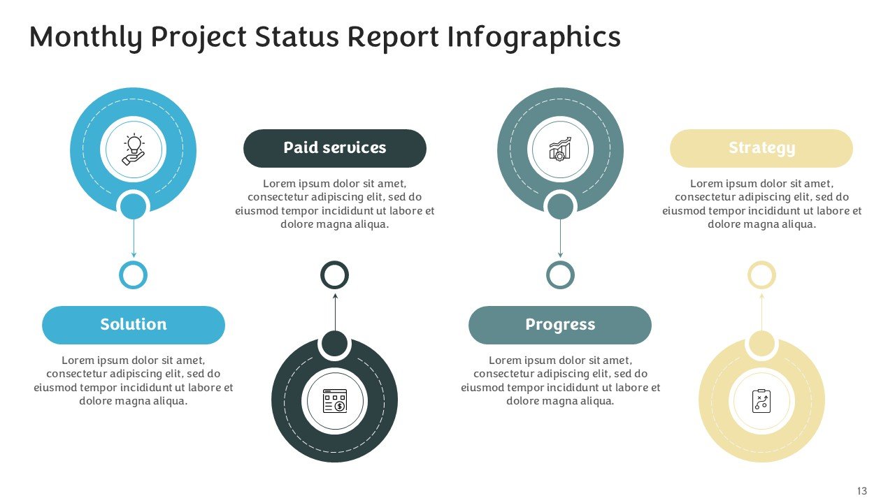 Monthly Project Status Report Infographics PPT and Google Slides