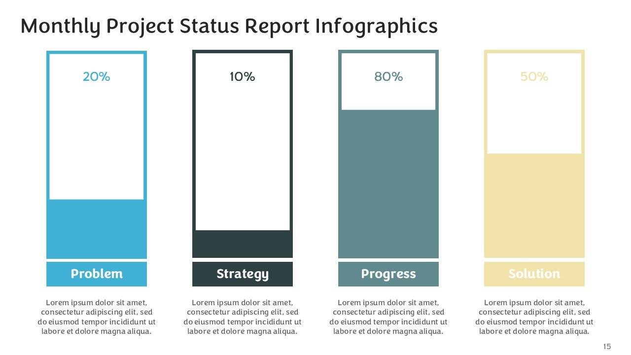 Monthly Project Status Report Infographics PPT and Google Slides