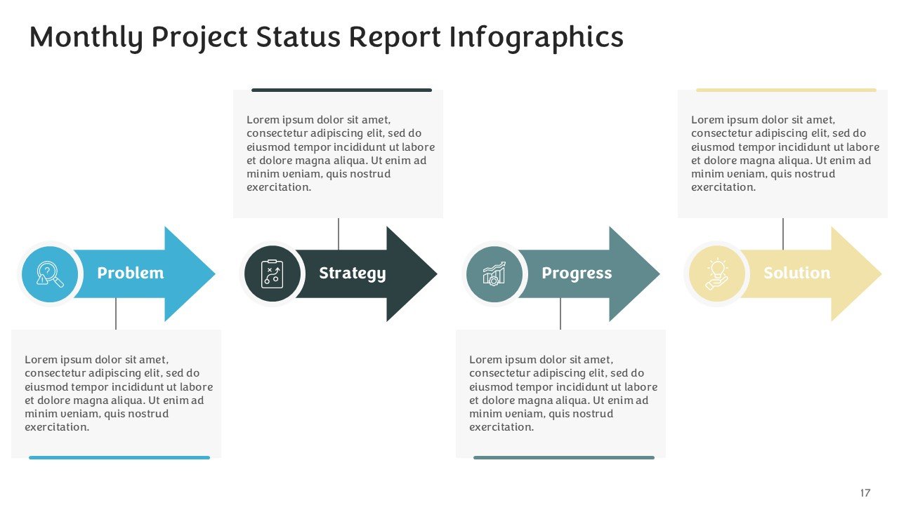 Monthly Project Status Report Infographics PPT and Google Slides