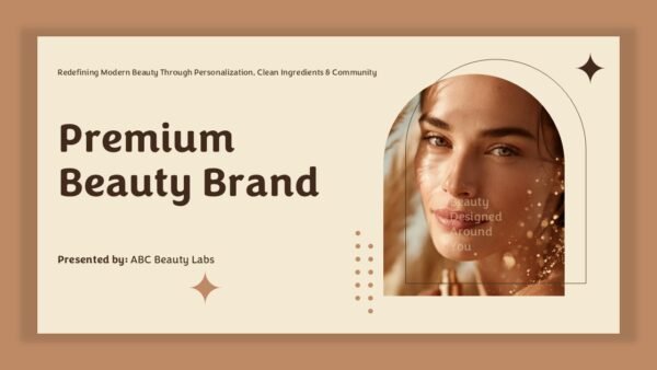 Premium Beauty Brand Pitch Deck Presentation PPT and Google Slides