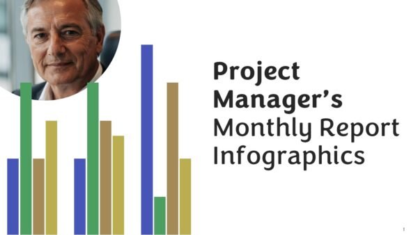 Project Manager Monthly Report Infographics PPT and Google Slides