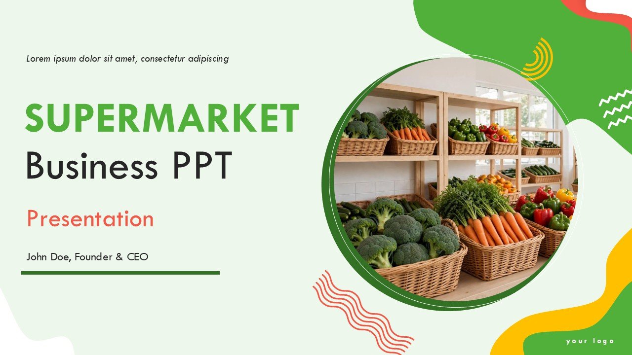 Free Supermarket Business PowerPoint Presentation and Google Slides