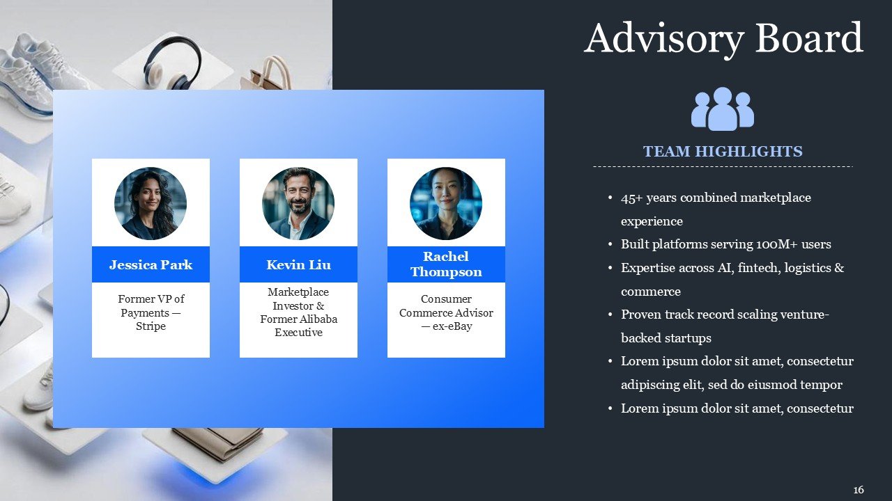 Marketplace Pitch Deck Presentation PPT and Google Slides