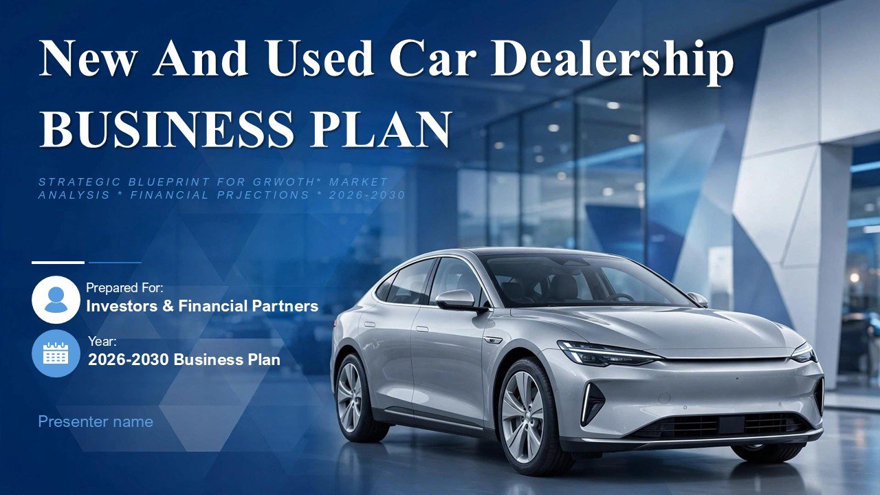 New And Used Car Dealership Business Plan Presentation PPT and Google Slides