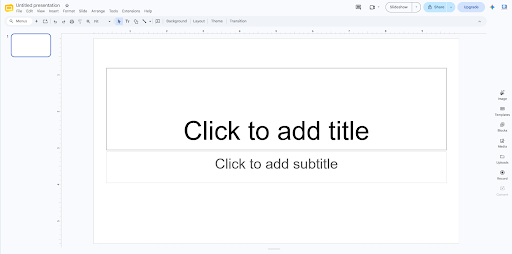 Set Up the Slide