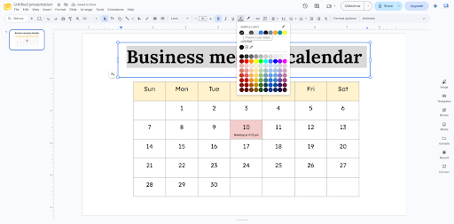 Add a Month Title and Navigation Cues