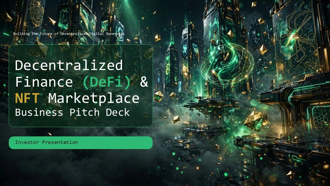 Decentralized Finance DeFi NFT Marketplace Business Pitch Deck Presentation PPT and Google Slides
