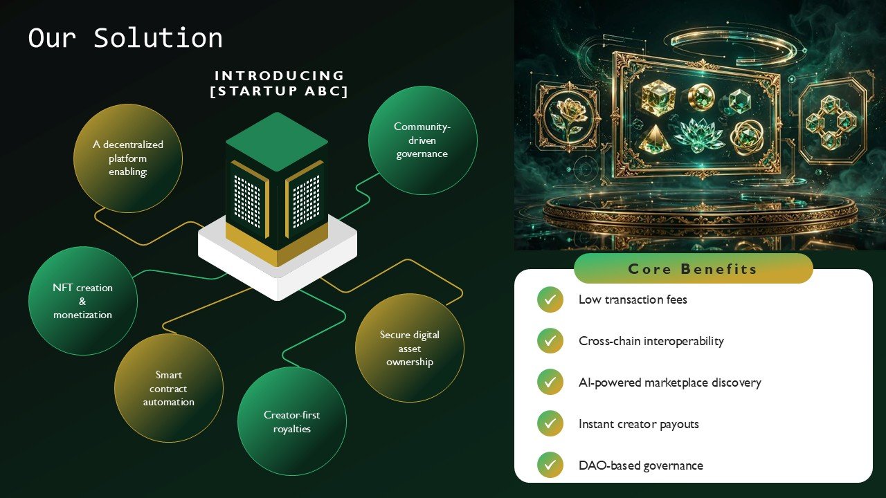 Decentralized Finance DeFi NFT Marketplace Business Pitch Deck Presentation PPT and Google Slides