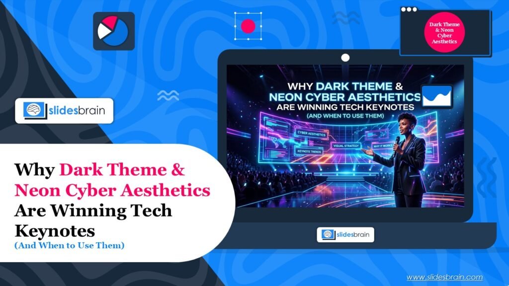 Why Dark Theme & Neon Cyber Aesthetics Are Winning Tech Keynotes (And When to Use Them)
