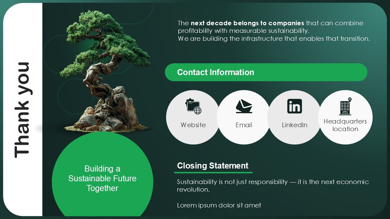 The Ultimate Sustainability Pitch Deck PPT Template