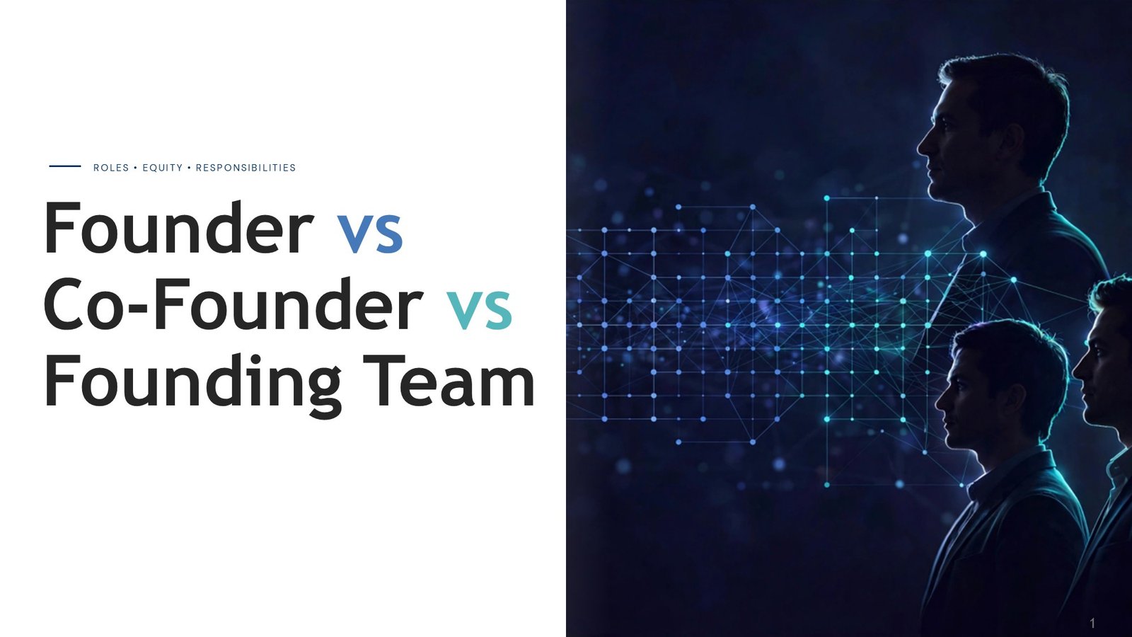 Co-Founder vs Founding Team Comparison PPT Presentation and Google Slides