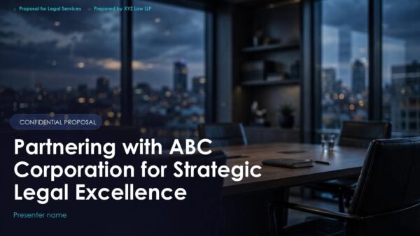 Corporation for Legal Excellence Proposal PPT Presentation and Google Slides