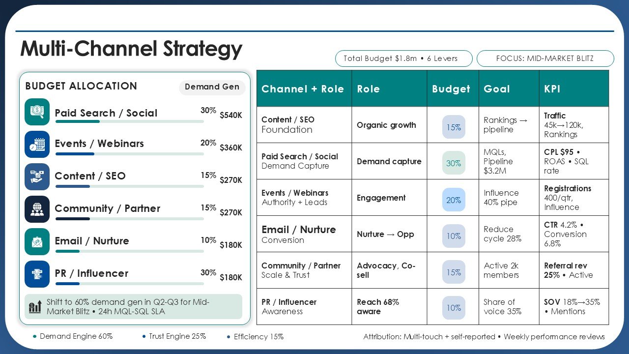 Marketing Agenda Strategic Roadmap for Growth PPT Template and Google Slides