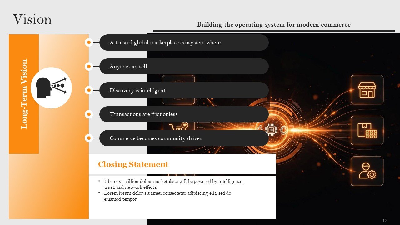 Startup Marketplace Pitch Deck PPT Template and Google Slides